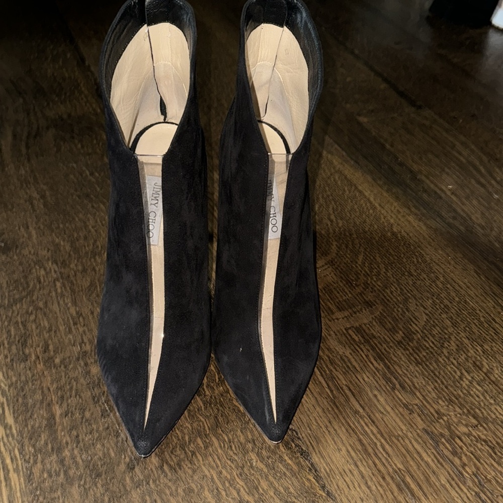 Jimmy Choo Black Suede Ankle Boots